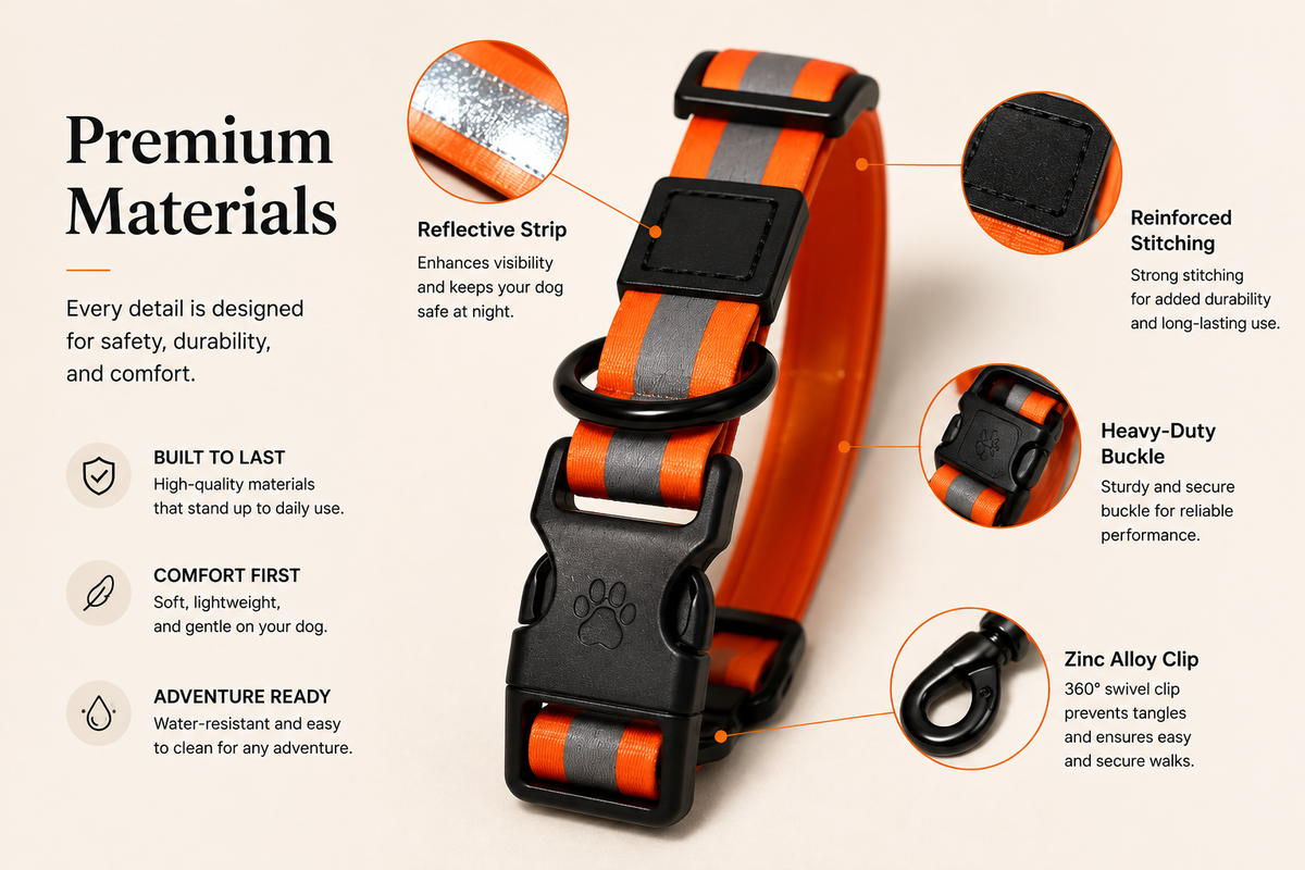 Pawelle™ Reflecta Collar & Leash Set